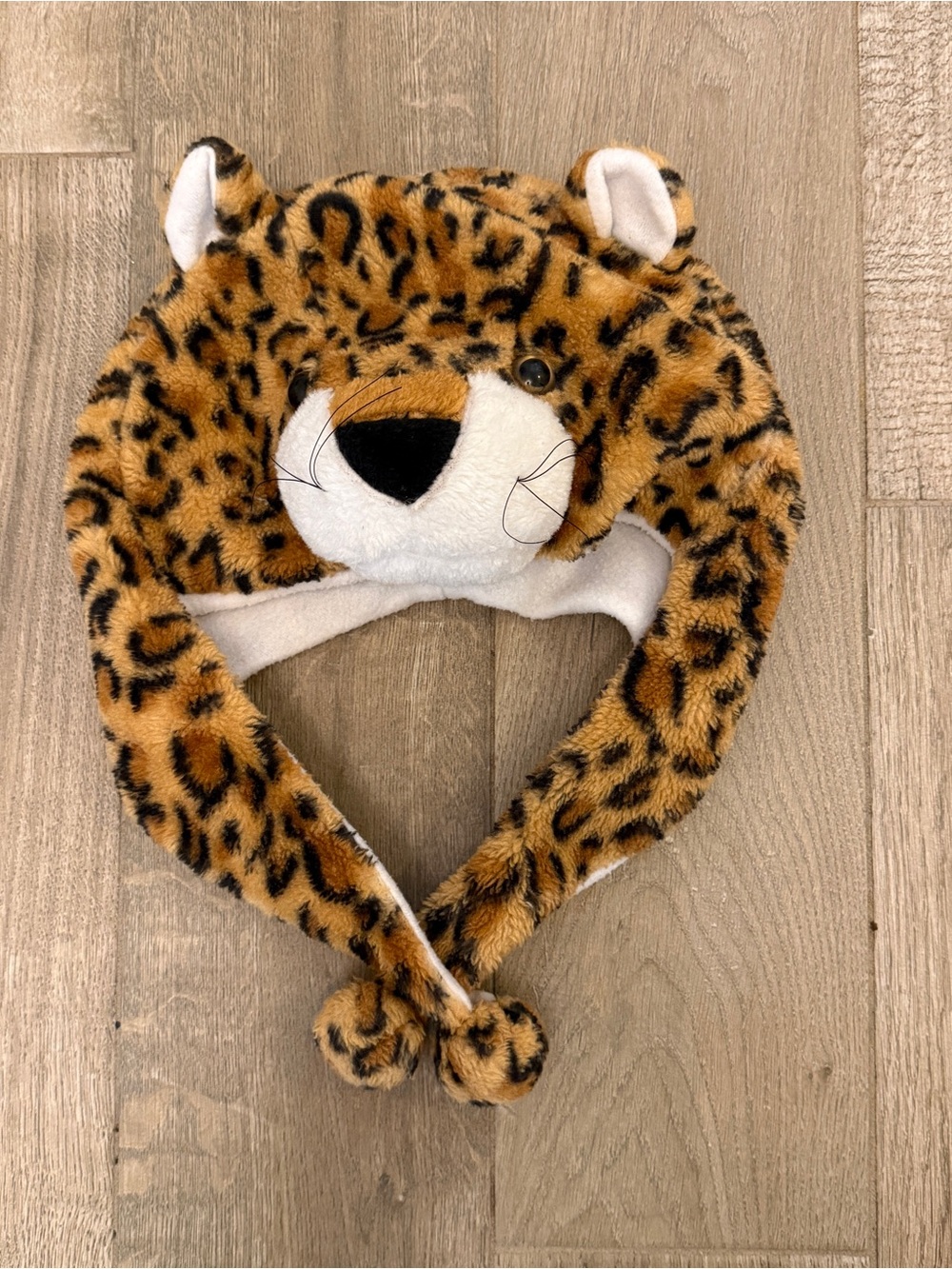 Women’s Leopard Furry Animal Hood Style Hat Costume Halloween